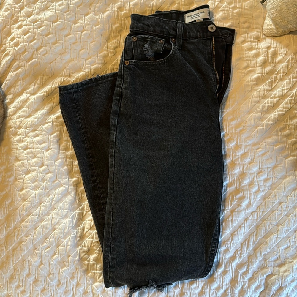 Abercrombie and Fitch Curve Love 90s Straight Ultra High Rise Jeans